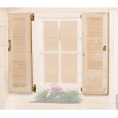 Bild Fensterladen für Gartenhäuser, Holz - beige
