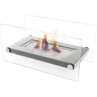 Purline Oniros Inox Ethanol-kamin - Silver / Transparent