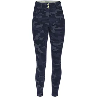 Freddy 7/8-Hose "WRUP REGULAR SUPERSKINNY 7/8" mit All-Over-Camouflage-Muster, camouflage blau