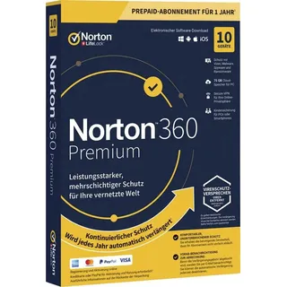 NortonLifeLock Norton 360 Premium 2025/2026 ESD 10 Geräte 12 Monate DE Win Mac Android iOS