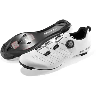 ROCKBROS Rennrad Fahrradschuhe Herren Damen – Carbonsohle T500, Klickschuhe mit Drehverschluss, Atmungsaktiv & Stoßdämpfend, Kompatibel mit SPD-SL/Look KEO, Ideal für Training & Wettkamp