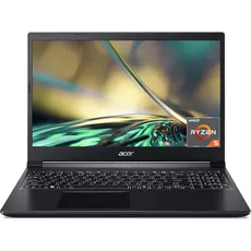 Acer Aspire 7 A715-43G Notebook 15,6 Zoll FHD, Laptop (AMD Ryzen 5 5625U, RAM 16 GB DDR4, 512 GB SSD, NVIDIA GeForce RTX 3050, Windows 11 Familie) AZERTY-Tastatur, Laptop, Schwarz