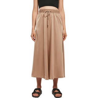 Urban Classics Damen Ladies Satin Midi Skirt, Beige, M