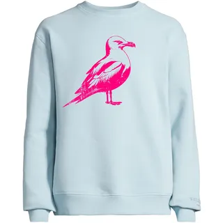 Sweatshirt SALZHAUT "Sweatshirt OLBEN UNISEX - MÖWE", Damen, Gr. 3XL, blau (breeze), Obermaterial: 100% Baumwolle CO., Sweatshirts Sweatshirt