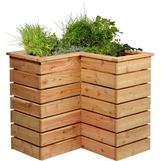 Dobar Eck-Hochbeet 78 x 78 x 73 cm Beige