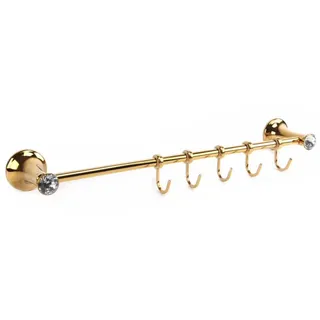 Handtuch 5 Haken Halter Badmöbel Haus Kochen Golden Gold DGO-099