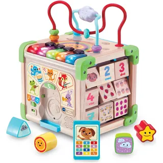 Vtech Interaktiver Holz-Spielwürfel bunt