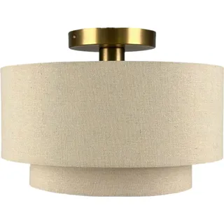 Relaxdays Deckenlampe Leinen - Beige