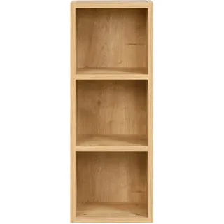 furni24 Bücherregal mit 3 Fächern, Holzregal, Würfelregal, Aufbewahrungsregal, Saphir Eiche, 30x24x80h