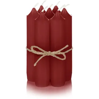 Nordstern Stabkerzen Rot 6er Pack - Kleine Kerzen für Kerzenhalter, Adventskranz oder als Baumkerze - Ideale Tisch Deko für Hochzeit oder Weihnachten - 11 x 2,2 cm