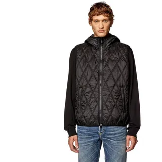 Diesel Fokk Logo Jacke - Black Black Black - 46