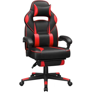 Boxxx Gamingstuhl , Rot, Schwarz , Textil , Drehkreuz , 67x126x66 cm , Typenauswahl, Wippfunktion, inklusive Armlehnen, ergonomische Rückenlehne , Büromöbel, Bürostühle, Gaming-Sessel