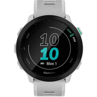 Garmin Forerunner 55 BT 42 mm Kunststoffgehäuse weiß Silikonarmband weiß One Size