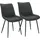 Esszimmerstuhl Stoff schwarz 2er Set