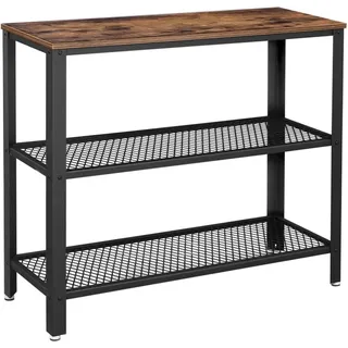 Vasagle Konsolentisch 101,5 cm x 35 cm x 80 cm Braun-Schwarz