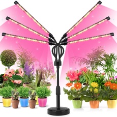 YIKEDAN Pflanzenlampe LED, Pflanzenlicht, 108 LEDs Pflanzenleuchte Wachsen licht Vollspektrum für Zimmerpflanzen mit 360° Schwanenhals,6 Köpfe Grow Lampe für Pflanzen