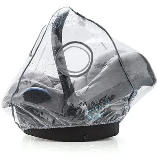 Universal Komfort Regenschutz für Babyschale (z.B. Maxi-Cosi/Cybex/Römer) - gute Luftzirkulation, verschließbares Kontakt-Fenster, Eingriffsöffnung für Tragegriff, PVC-frei