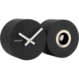 Karlsson - Wanduhr Duo Kuckuck - Schwarz - Schwarz