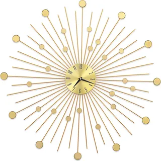 Wanduhr Metall 70 cm Golden - Gold