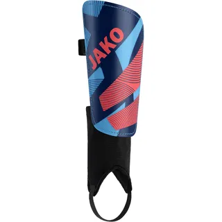 Jako Unisex Schienbeinschoner River Classic, SkyBlue/Navy/Coral, XS