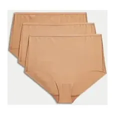 Womens Body by M&S 3pk FlexifitTM No VPL High Rise Shorts - Rich Amber, Rich Amber - 14