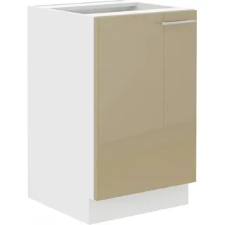 Waschbeckenunterschrank LAJLA – Breite 50 cm, Cappuccino / Weiß - Weiß