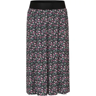 NAME IT Mädchen Nkfvinaya Long Skirt Noos Sommerrock, Dark Sapphire/AOP:small Flower - Wasabi, 128 EU
