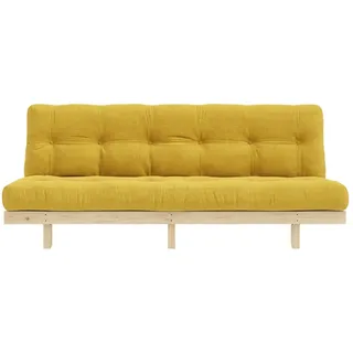 Karup Design Schlafsofa »Lean 200 Schlafsofa, Gästebett, Sofa mit Futonmatratze« Inkl. Futonmatratze, Liegefläche 130x200 cm, FSC® zertifizierte Kiefer, gelb