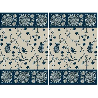 Bassetti Brenta Gäste-Handtuch aus 100% Baumwolle in der Farbe Blau B1, Maße: 40x60 cm - 9326097 (Packung mit 2)