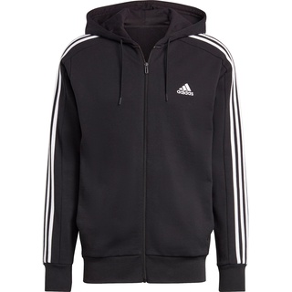 Adidas Essentials French Terry 3-Streifen Kapuzenjacke Black / White S