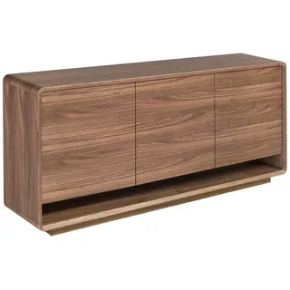 Angel Cerda Sideboard Anrichte Nussbaum 180/40/78 cm , Walnussfarben , Holzwerkstoff , Echtholz,Nussbaum , 2 Fächer , Rechteckig,Rechteckig , 180x78x40 cm , Kleinmöbel, Kommoden, Sideboards