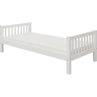 FURNLUX Kinder-einzelbett Nordic Dream Weiß 90x200cm / Hauptfarbe: Weiß / Abmessungen: 99 x 65 x 209 cm - Weiß