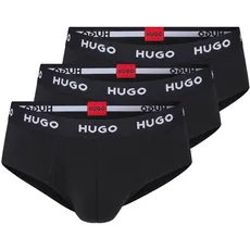HUGO Underwear Hüftslip »HIPBRIEF TRIPLETPACK«, (Packung, 3 St., 3er Pack), mit modischem HUGO Logo-Elastikbund, schwarz