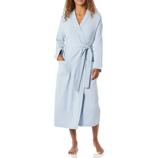 Amazon Essentials Damen Leichter Waffel-Bademantel, Lang (Erhältlich In Übergröße), Staubblau, XXL