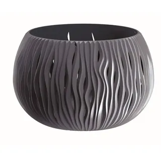 Prosperplast Bowl Sandy Plastik mit Tank in Anthrazit, 16,1 (groß) x 23,8 (Breite) x 23,8 (tief) cms