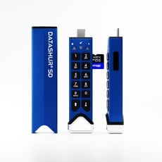 2 Pack iStorage datAshur SD 32GB verschlüsselte USB-Flash-Laufwerke mit herausnehmbaren iStorage microSD-Karten | Enthält eine KOSTENLOSE KeyWriter-Lizenz und einen Adapter vom Typ C-A