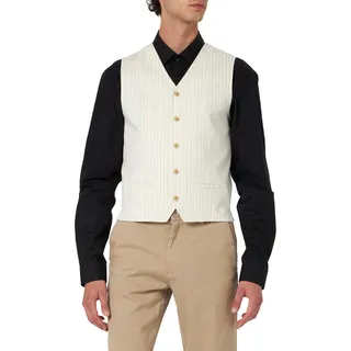 JACK&JONES Herren JPRRIVIERA Linen Waistcoat Anzugweste, Cloud Dancer/Stripes:Slim FIT, 48