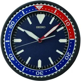 Seiko Wanduhr, 30,5 cm, klassisches Blau