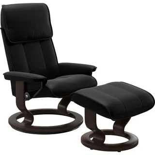 Stressless Relaxsessel "Admiral", schwarz (schwarz batick), B:78cm H:98cm T:73cm, Leder BATICK: BATICK ist ein leicht korrigiertes, durchgefärbtes und genarbtes Möbelleder, bei dem die meisten Unebenheiten und Spuren in der Regel entfernt wurden.