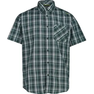 CMP Kurzarmhemd kariert Alpine / Lichen 2XL