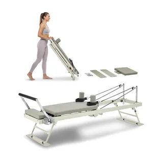Vevor Pilates Reformer Grau