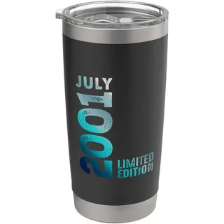 Juli 2001 Jahr 2001 Vintage 2001 Retro 2001 Limited Edition Doppelwandiger Edelstahl-Thermobecher