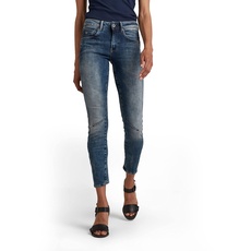G-STAR RAW Damen Arc 3D Mid Waist Skinny Jeans, Blau (medium aged 8968-071), 31W / 32L