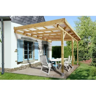 Weka Terrassenüberdachung 427 x 306 cm braun