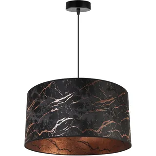 Light-Home Werona Elegant Hängelampe - Modern Deckenlampe für Wohnzimmer Schlafzimmer und Esszimmer - Pendelleuchte aus Metall mit Classic Lampenschirm - Marmor - 23x45 cm