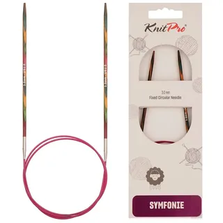 KnitPro K20984 Rundstricknadel, Wood, Mehrfarbig, 25 cm / 3mm