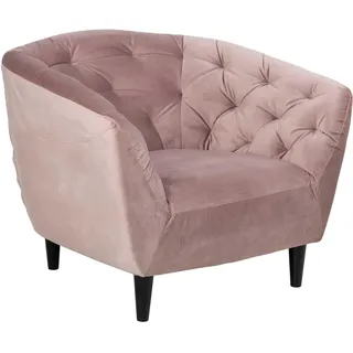 Actona Relaxsessel Chesterfield Polyester 97 x 78 x 84 cm Rosa