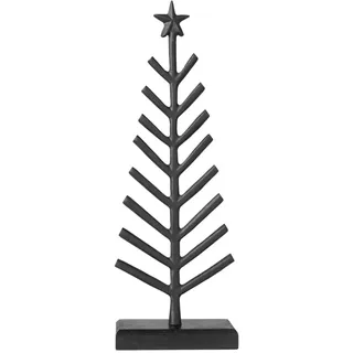 Villeroy & Boch - Christmas Chic Dekofigur Baum Schwarz, Weihnachtsdekoration Modern, Deko Weihnachten Elegant, Metall