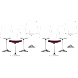 Schott Zwiesel Burgunder Rotweinglas MioVino (4er-Set), moderne Weingläser für Burgunder und Spritzgetränke,spülmaschinenfeste Tritan-Kristallgläser, Made in Germany (Art.-Nr. 124465) (Packung mit 2)