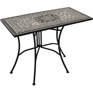 Wandtisch SIENA rechteckig 45x90cm, Eisen + Mosaik grau